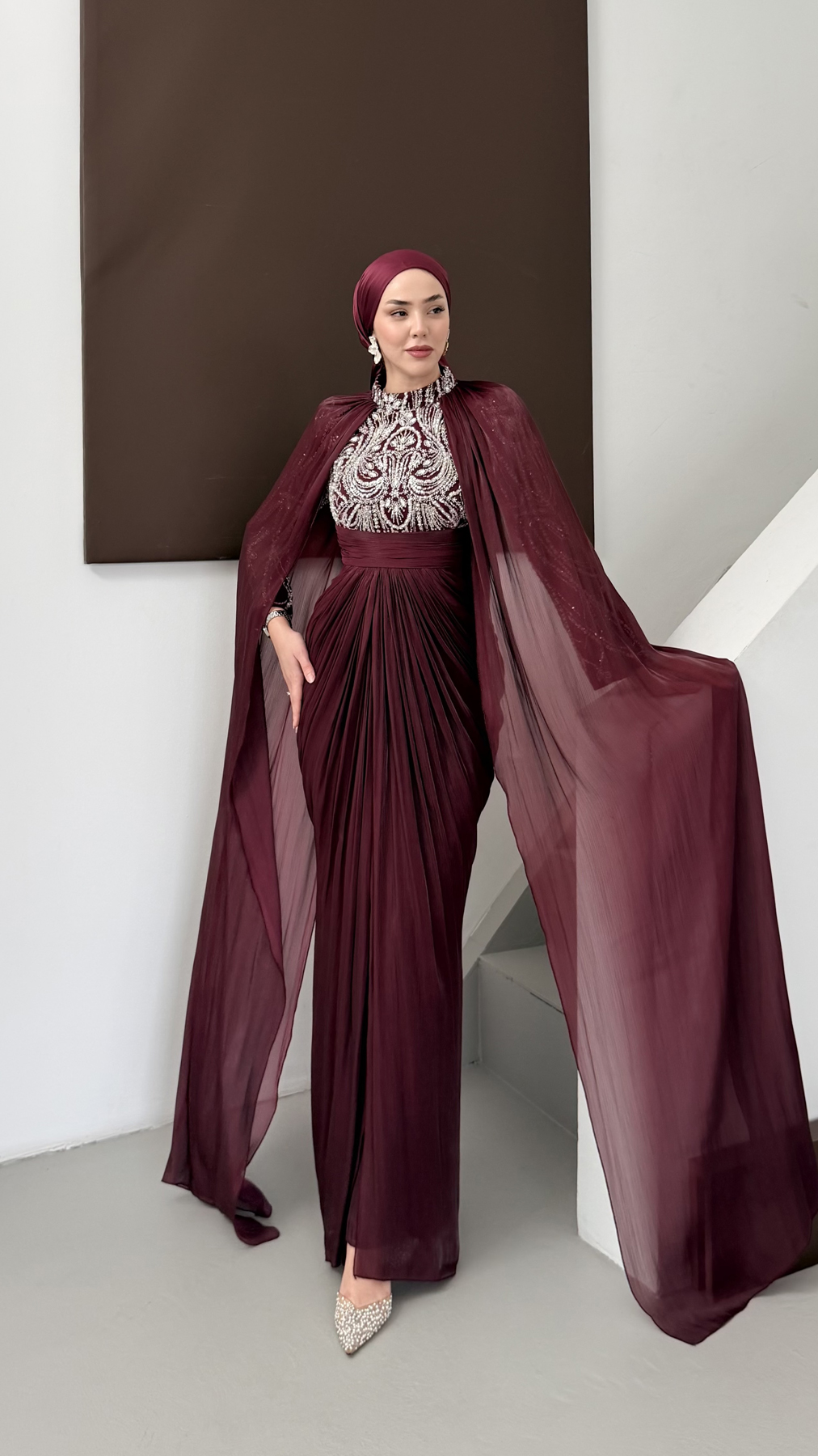 5188 Faye Abiye-Burgundy