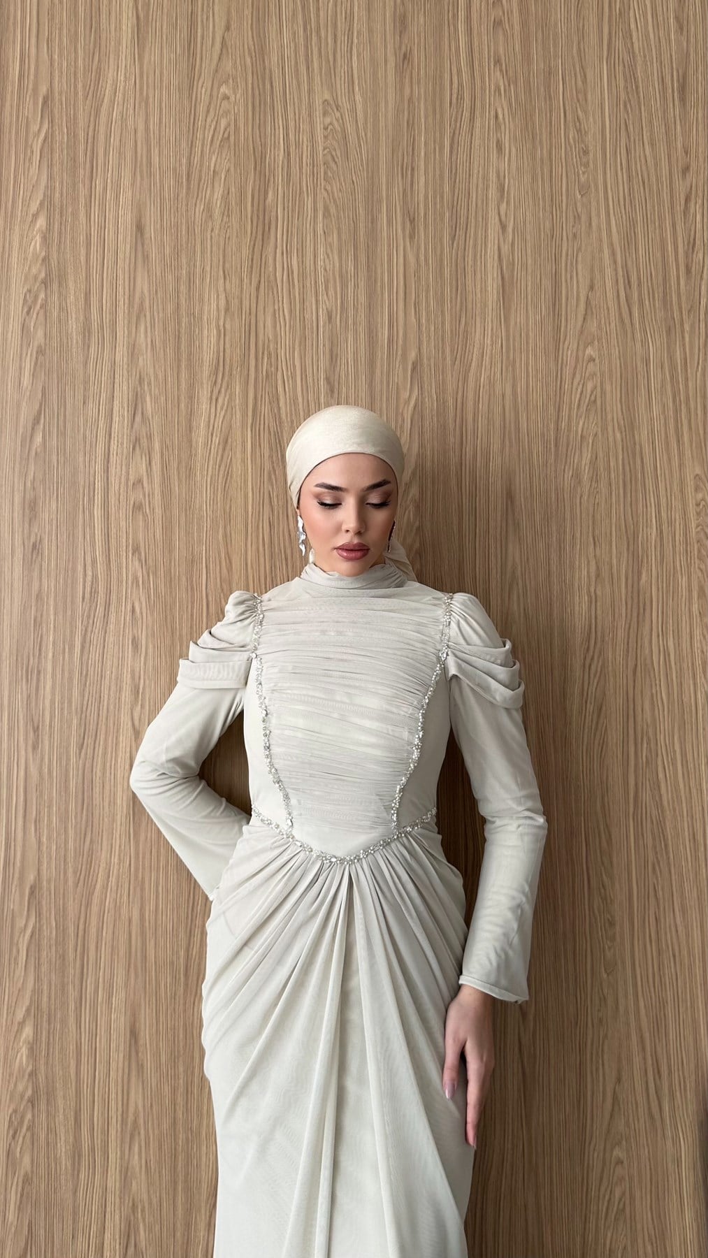 5232 H Elegance Abiye-Oliv