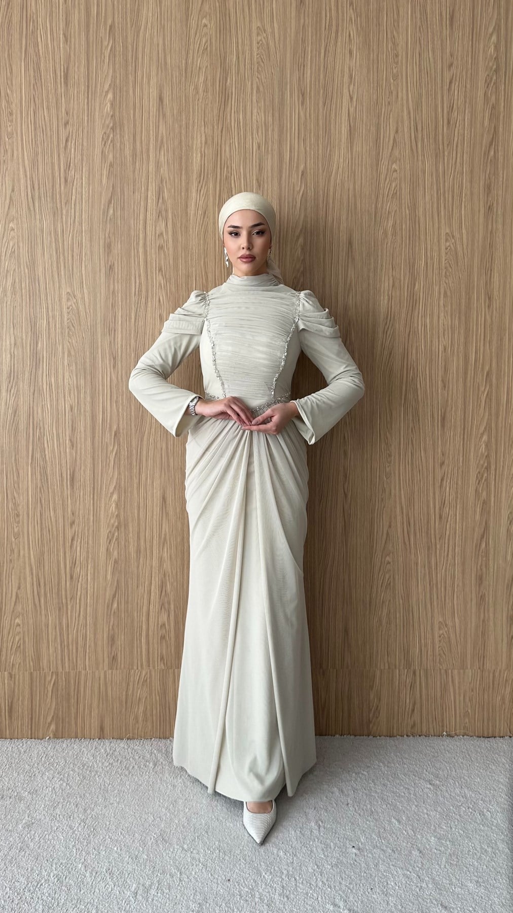 5232 H Elegance Abiye-Oliv