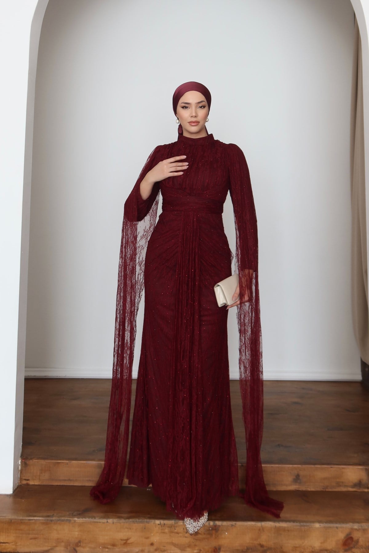 5502 H Flayn Abiye-Bordo