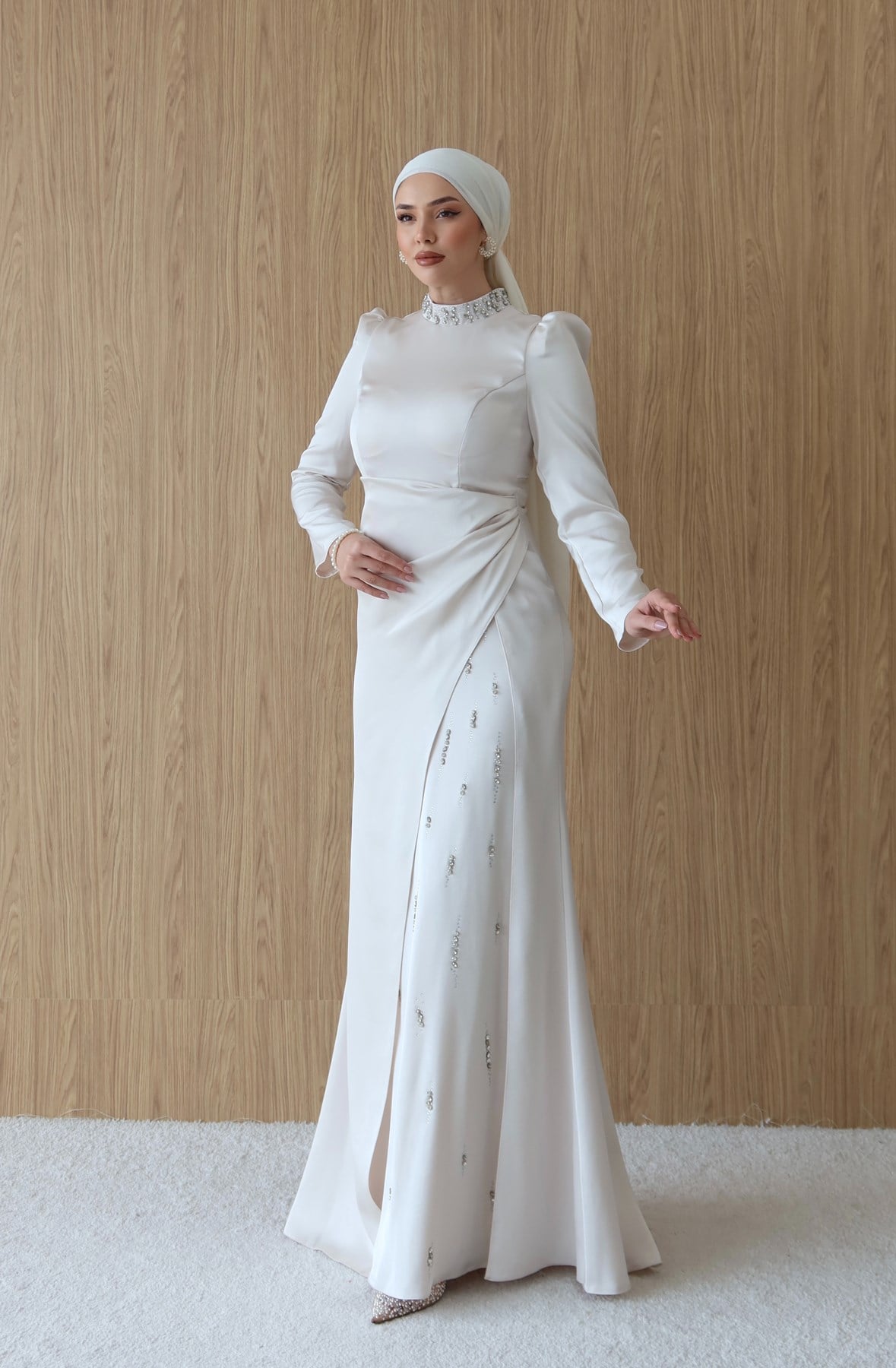 5508 H İnci Abiye-Bej