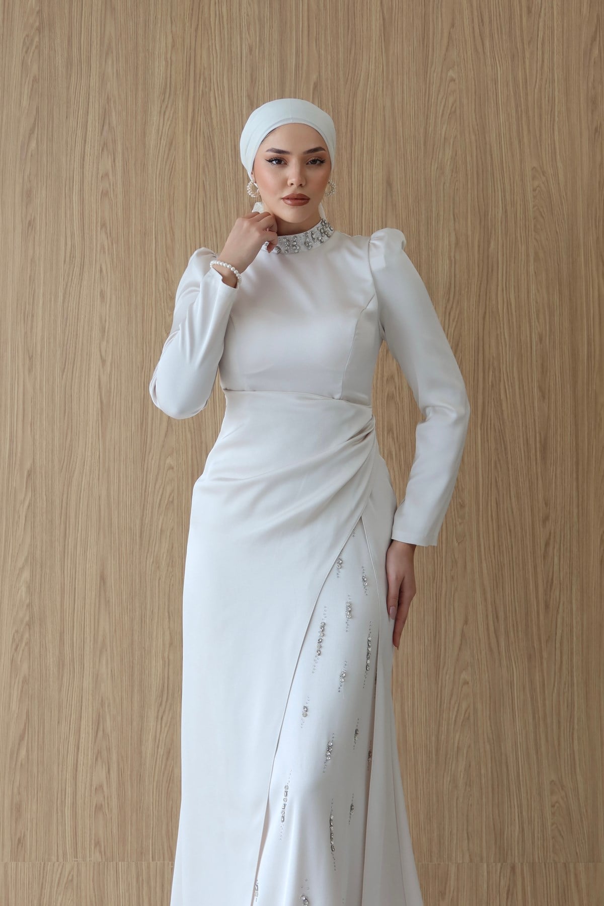 5508 H İnci Abiye-Bej