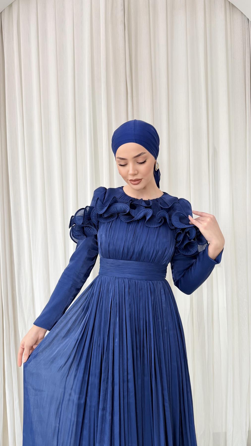 5569 D Mavi Abiye-Lacivert