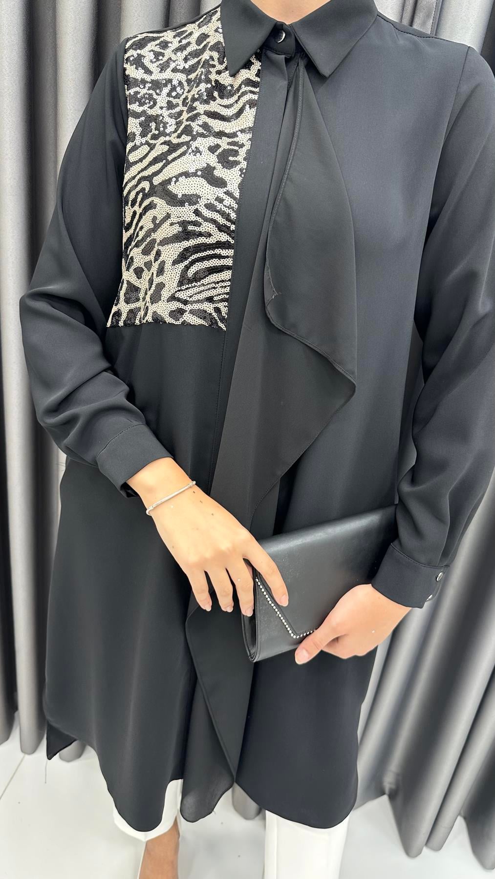 6-50030 F Bayan Tunik-Siyah