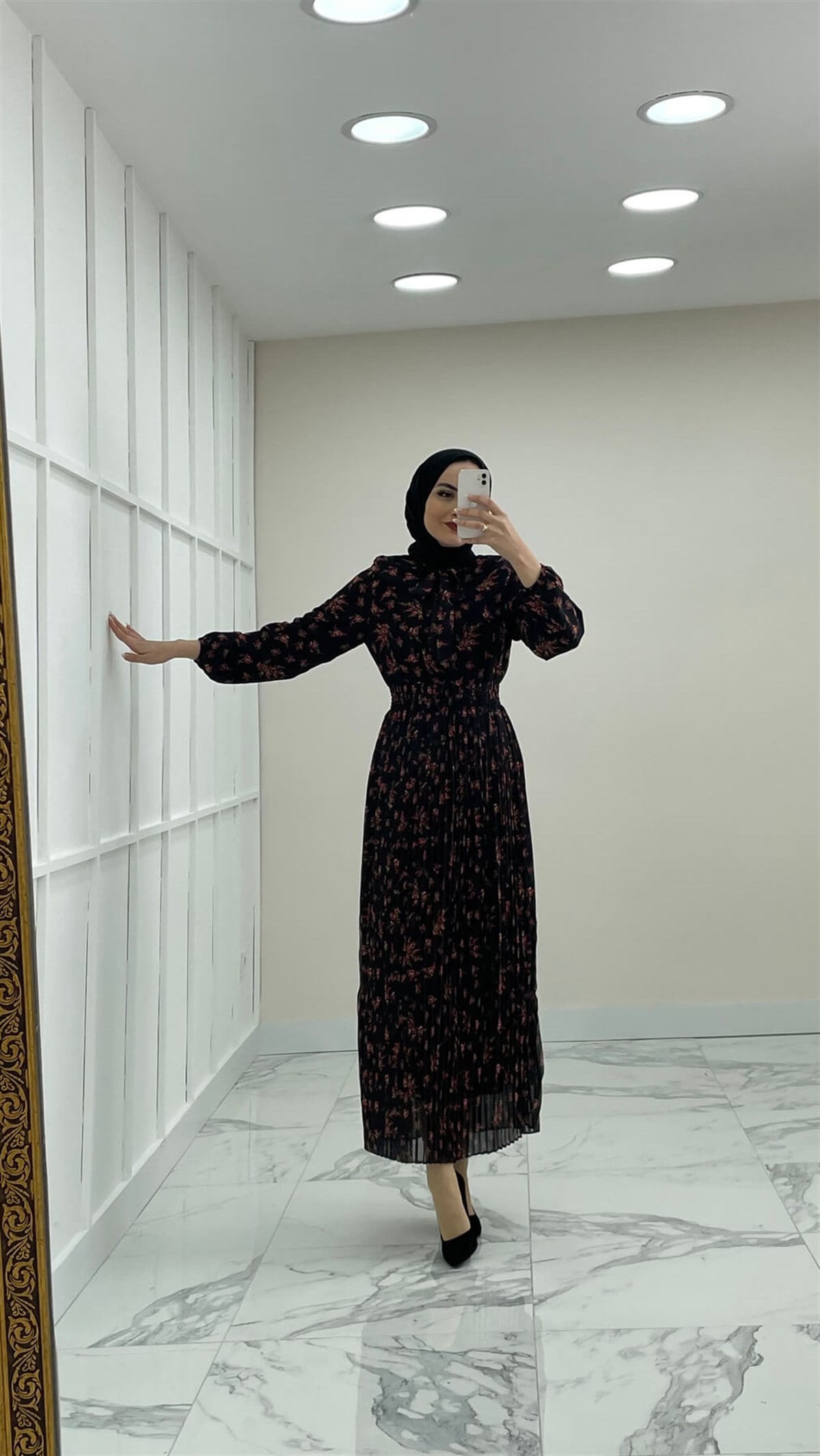 8144 A Desenli Elbise