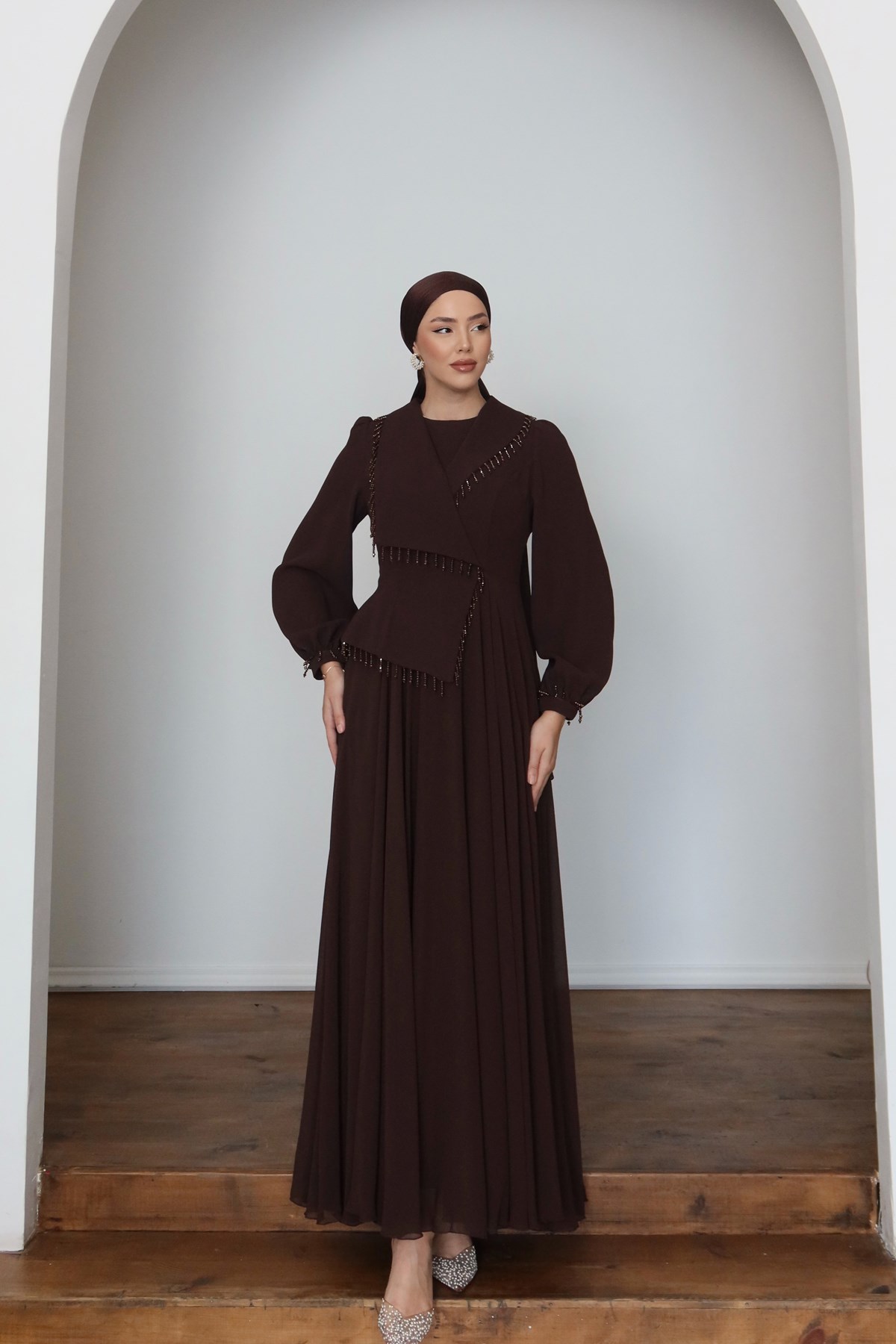 850 G Adriana Abiye-Kahve Rengi