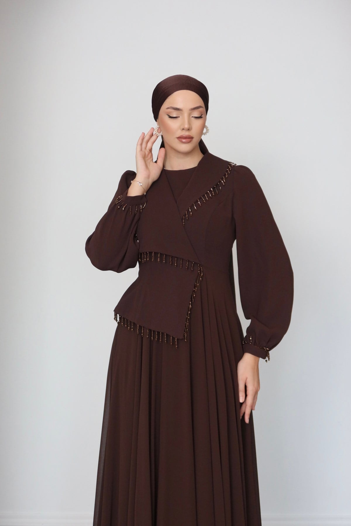 850 G Adriana Abiye-Kahve Rengi