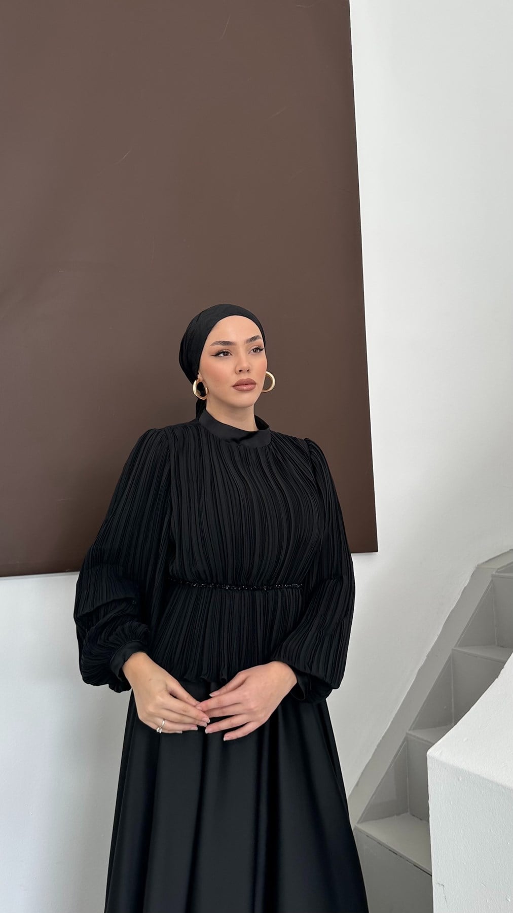 857 G Abiye Elbise-Siyah