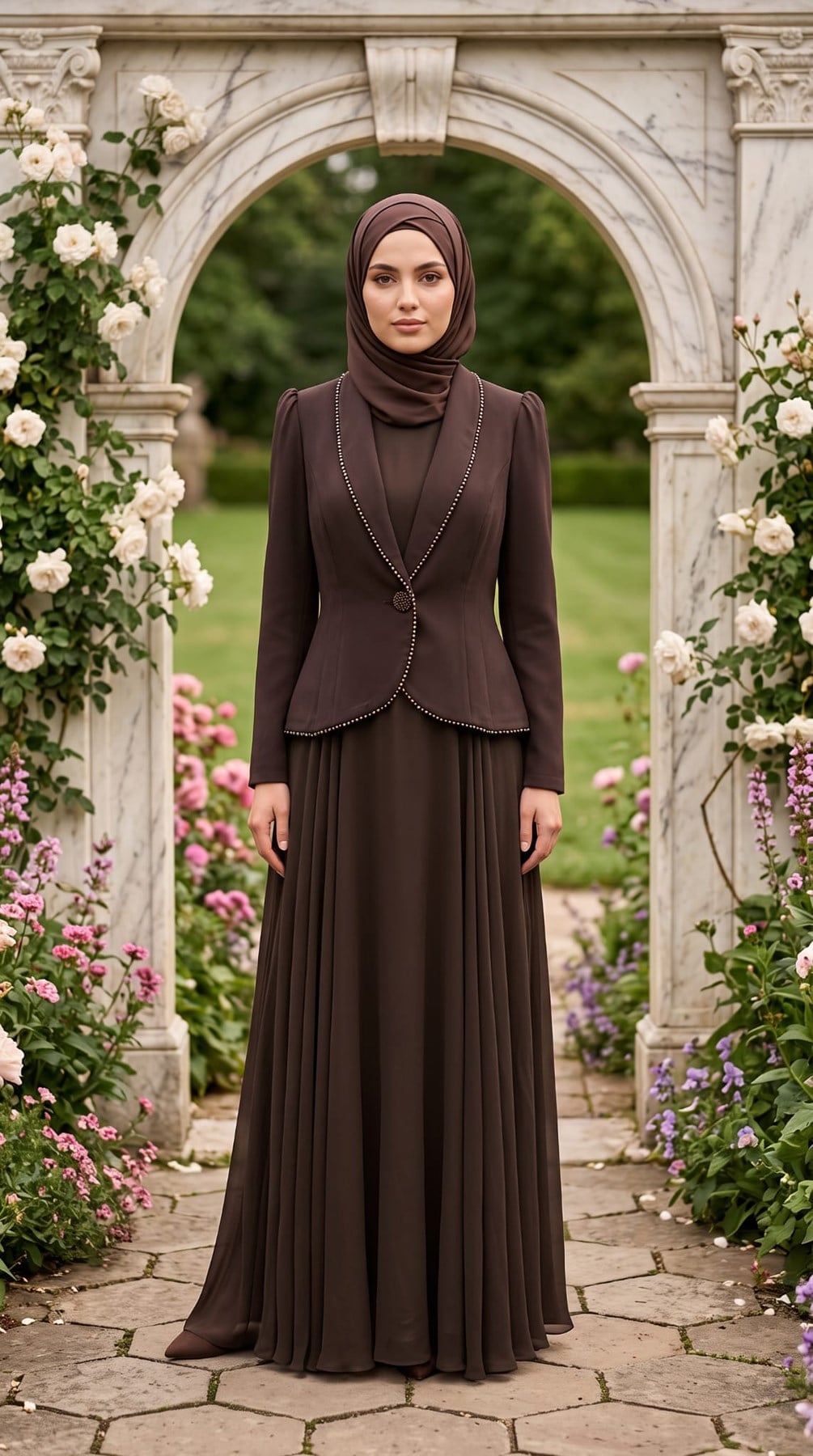 887 F Miray Abiye-Kahve Rengi