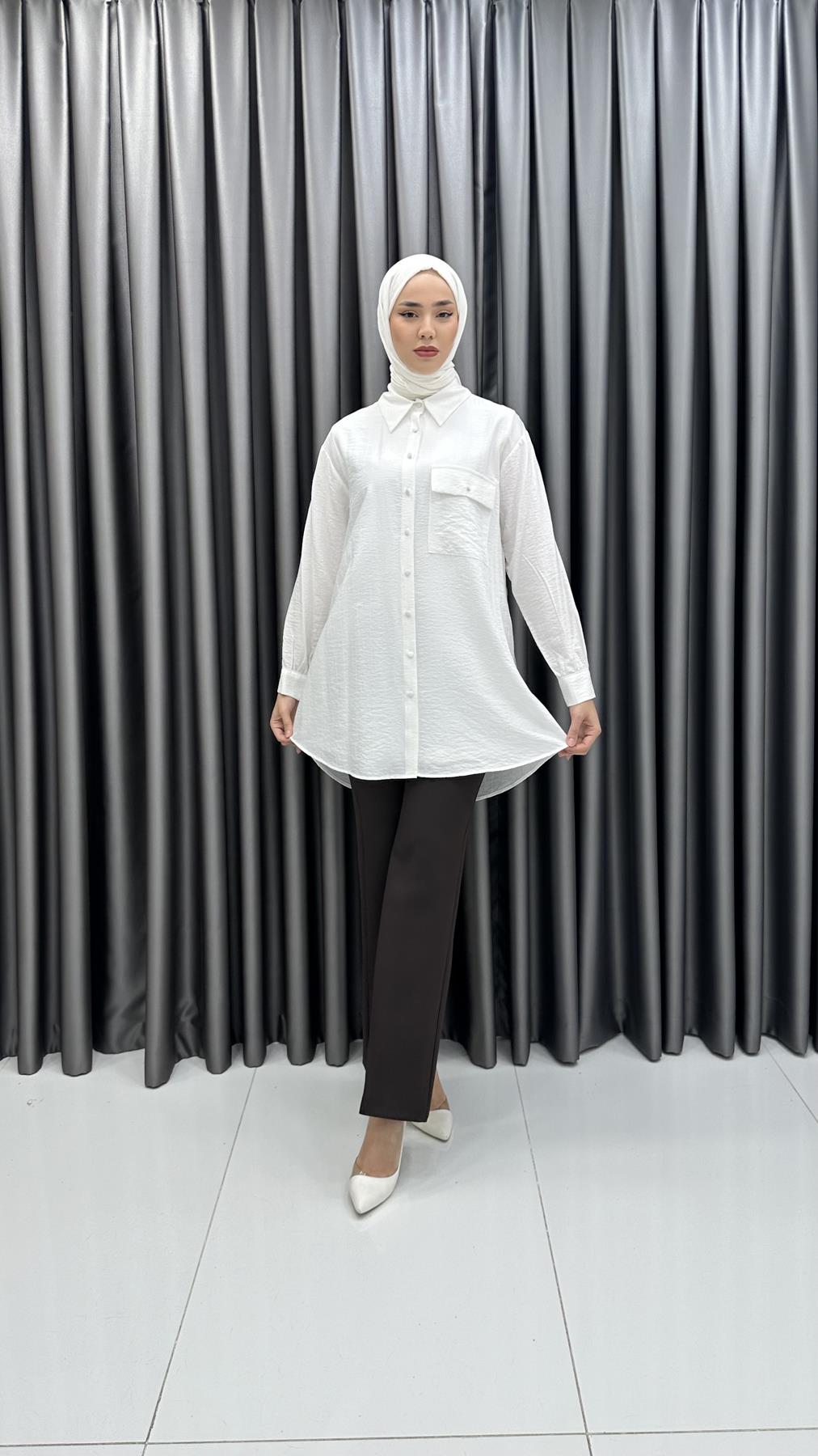 9765 Y Bayan Tunik-Ekru