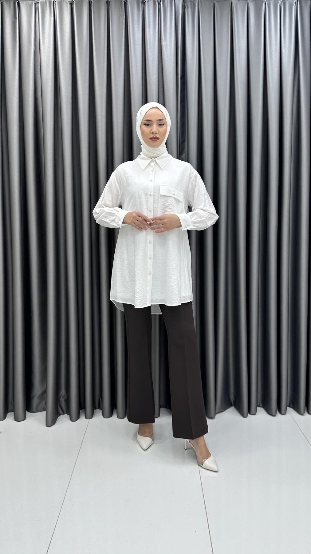 9765 Y Bayan Tunik-Ekru