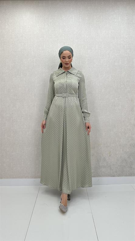 0489 Glaze Elbise-Çağla