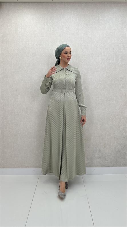 0489 Glaze Elbise-Çağla