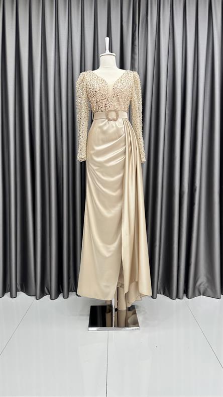 09 N Abiye Elbise-Gold Rengi