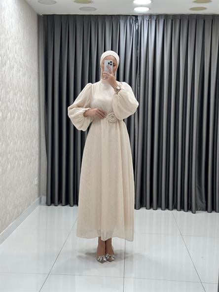 1016 Y Bayan Elbise-Taş