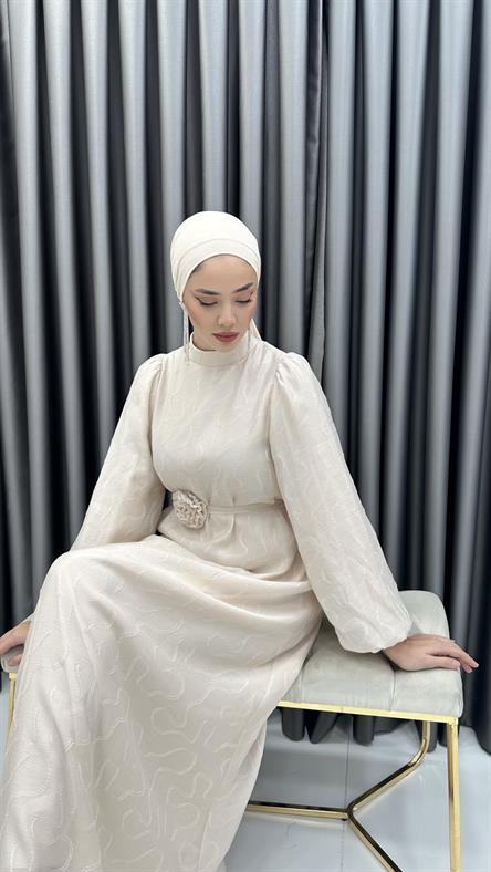 1016 Y Bayan Elbise-Taş