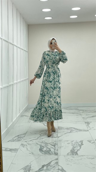 1120 A Yaprak Elbise