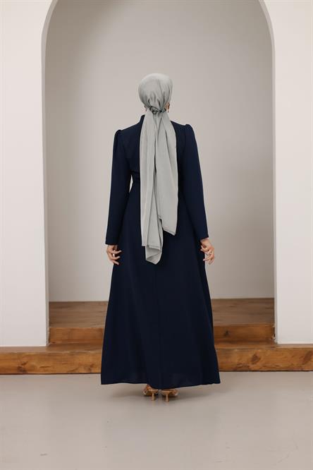 1140 Y Bayan Elbise-Lacivert