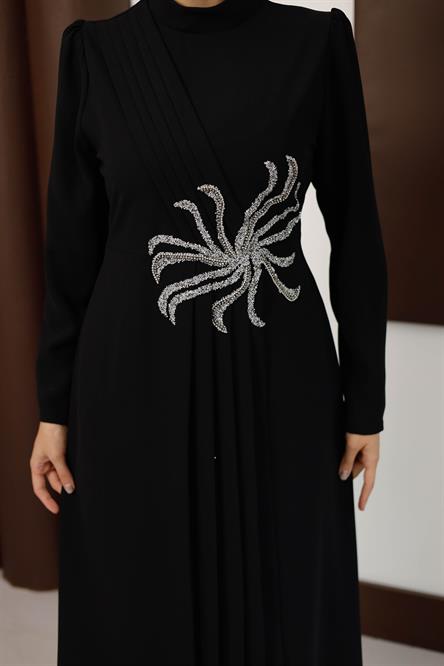 1140 Y Bayan Elbise-Siyah