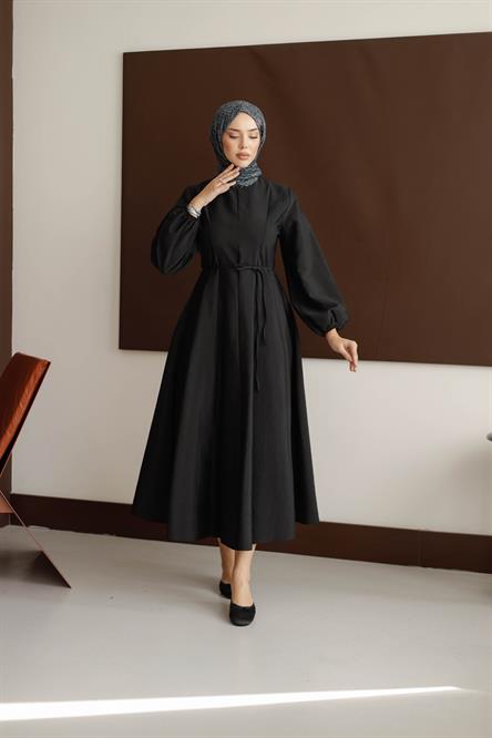 1162 Y Bayan Elbise-Siyah