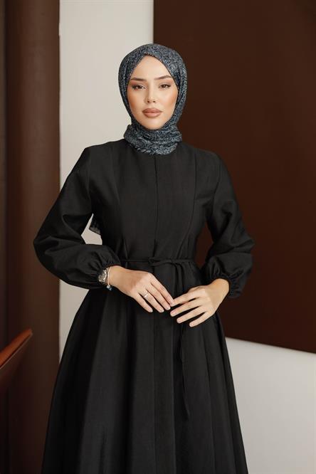 1162 Y Bayan Elbise-Siyah