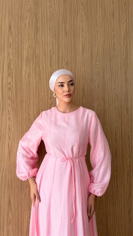 1276 Y Bayan Elbise-Pembe