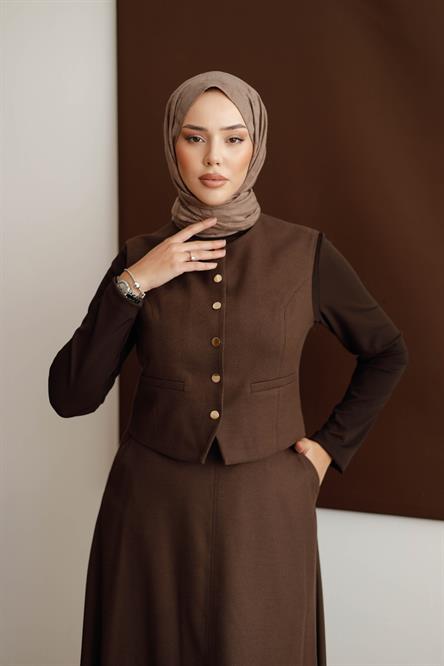 1355 Anna Takım-Kahve Rengi