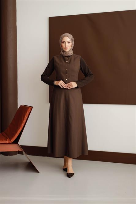1355 Anna Takım-Kahve Rengi