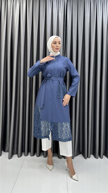 1437 O Bayan Kap-İndigo Mavi