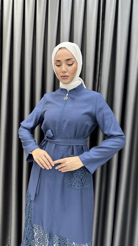 1437 O Bayan Kap-İndigo Mavi