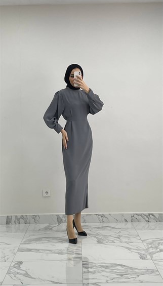 1522 R Düğmeli Elbise