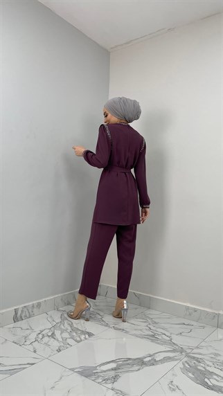 1725 - Taş Süslemeli İkili Takım - MÜRDÜM