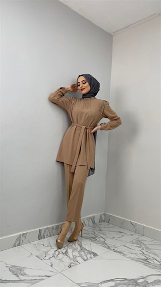 1725 - Taş Süslemeli İkili Takım - VİZON