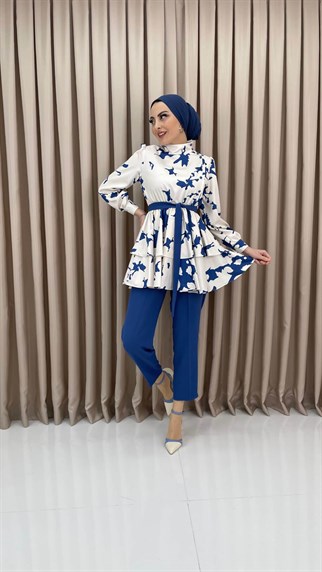 1762 - Kuşaklı İkili Takım - MAVİ