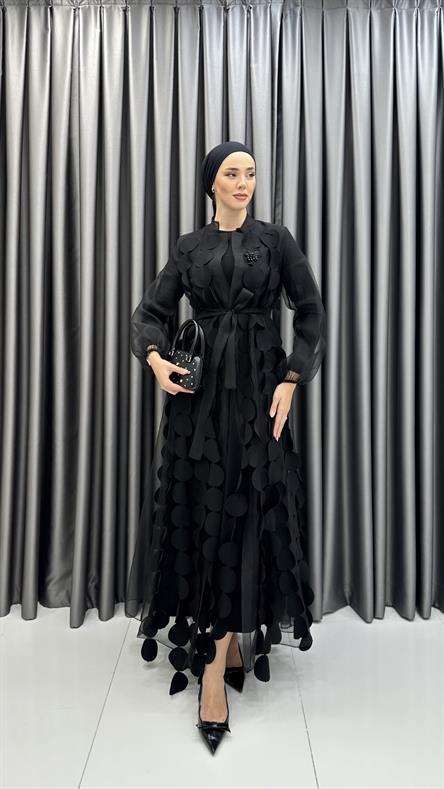 1871 O Abaya Takım-Siyah