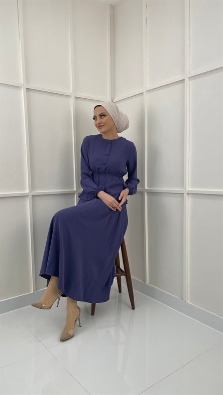 2007 - Kat Detaylı Düğmeli İkili Takım-LİLA