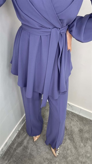 2112 - Asimetrik Detaylı İkili Takım - LİLA