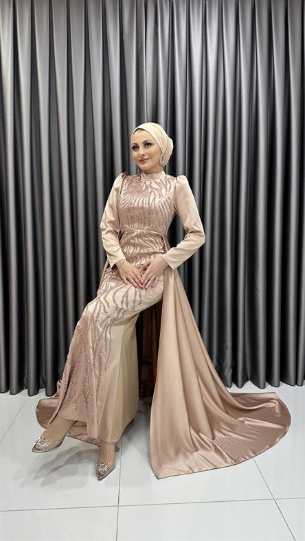 2299 N Abiye Elbise-Gold Rengi
