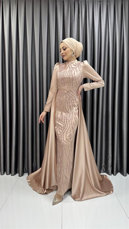 2299 N Abiye Elbise-Gold Rengi