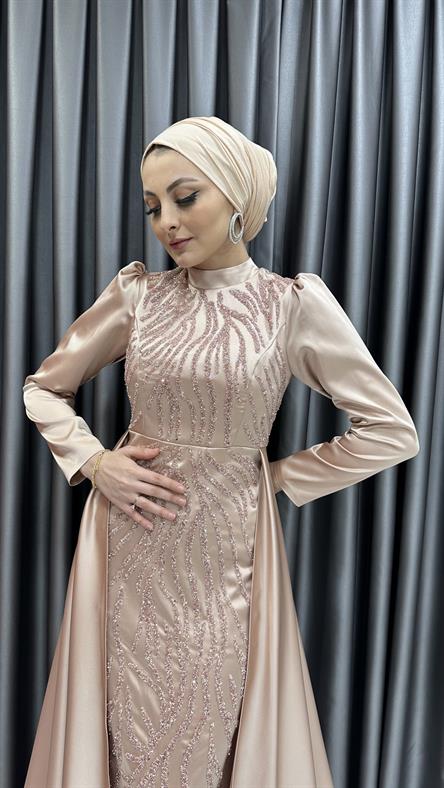 2299 N Abiye Elbise-Gold Rengi