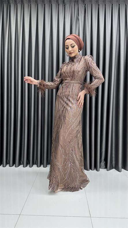 2306 N Abiye Elbise-Bakır