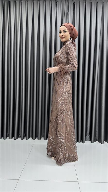 2306 N Abiye Elbise-Bakır