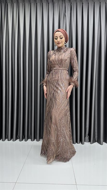 2306 N Abiye Elbise-Bakır