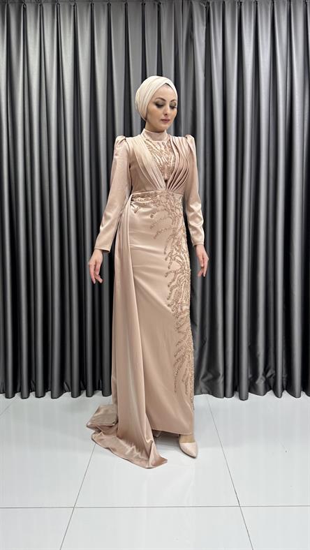 2312 N Abiye Elbise-Gold Rengi