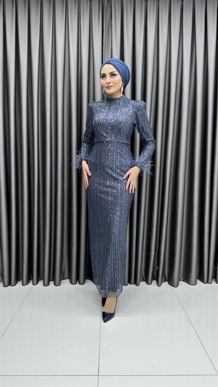 2321 N Abiye Elbise-Antrasit