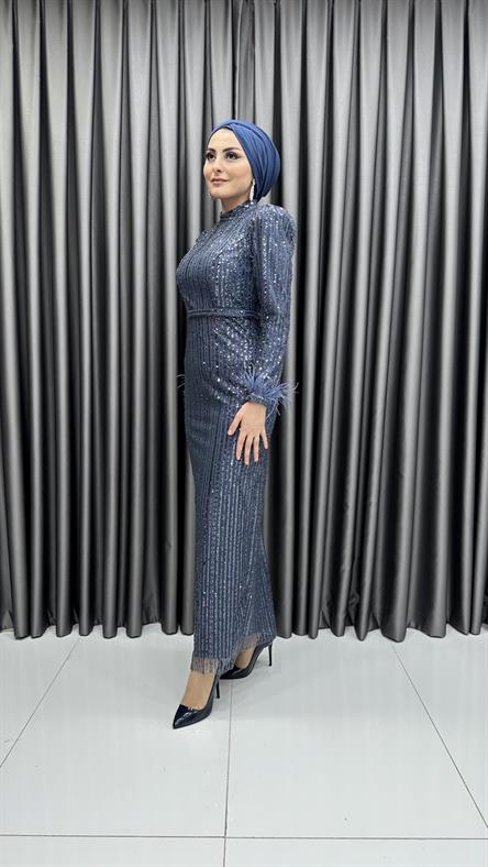 2321 N Abiye Elbise-Antrasit