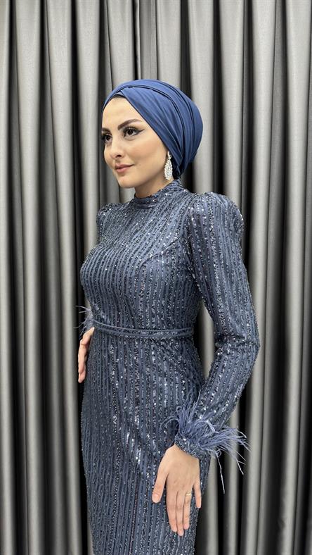 2321 N Abiye Elbise-Antrasit