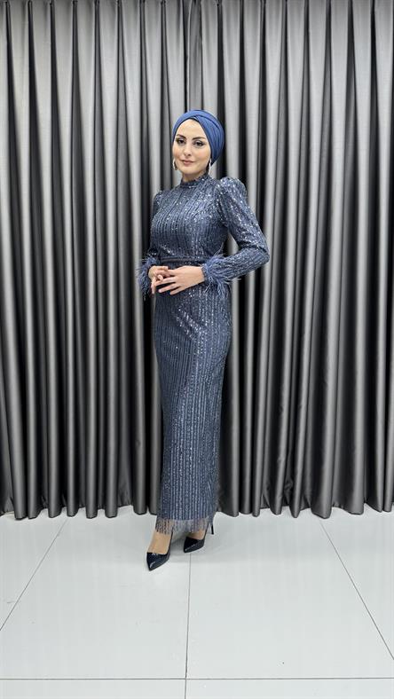 2321 N Abiye Elbise-Antrasit