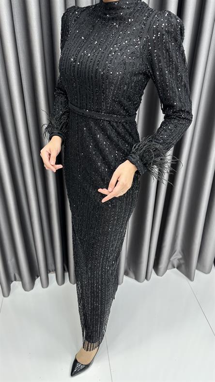 2321 N Abiye Elbise-Siyah