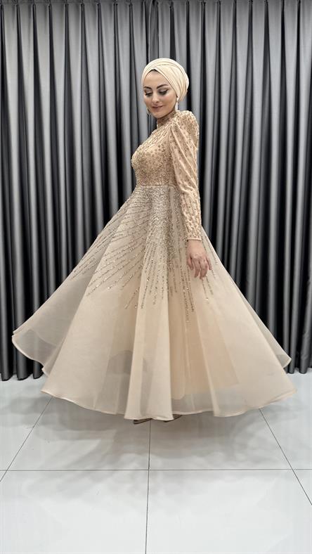 2326 N Abiye Elbise-Gold Rengi